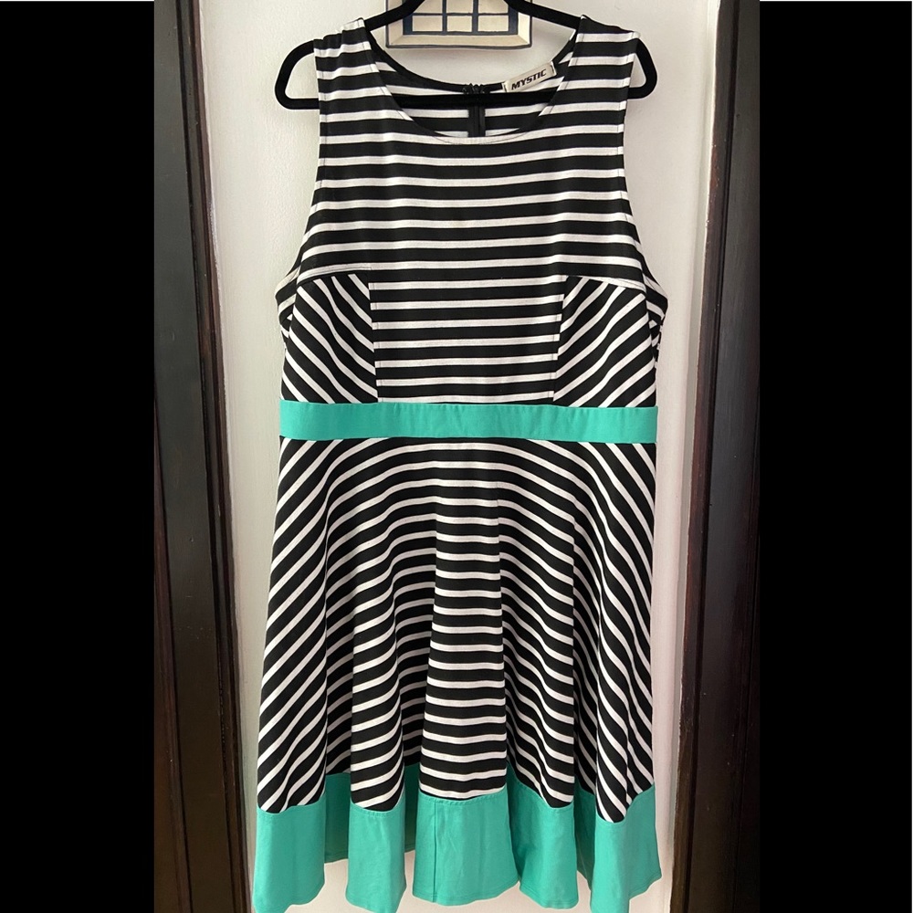 Modcloth Mystic Striped Fit and Flare Dress 3X